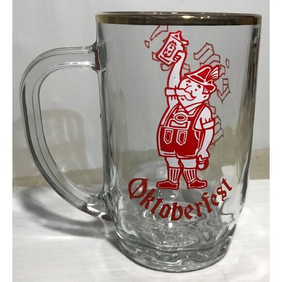Oktoberfest Beer Mug German Festival ein Prosit Tankard Oktoberfest Guy 5.5" - Picture 2 of 9